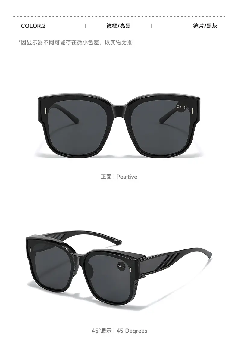 Anti-UV Polarized Sunglasses for Men Women C3 Black Frame — feature 9