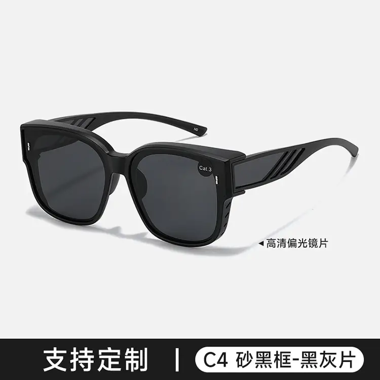 Anti-UV Polarized Sunglasses for Men Women C3 Black Frame - Image 5