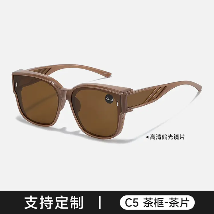Anti-UV Polarized Sunglasses for Men Women C3 Black Frame - Image 6