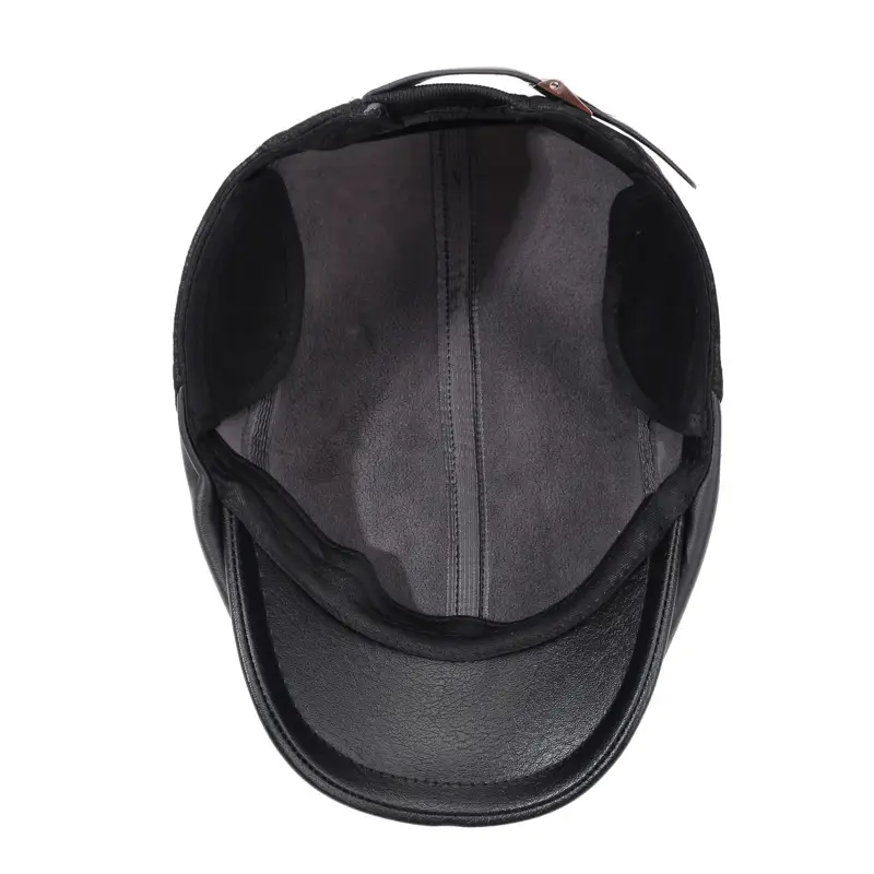 Men's Black Winter Baseball Cap Warm