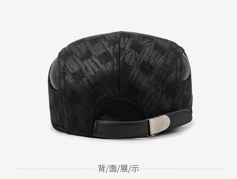 Men's Black Winter Baseball Cap Warm — feature 11