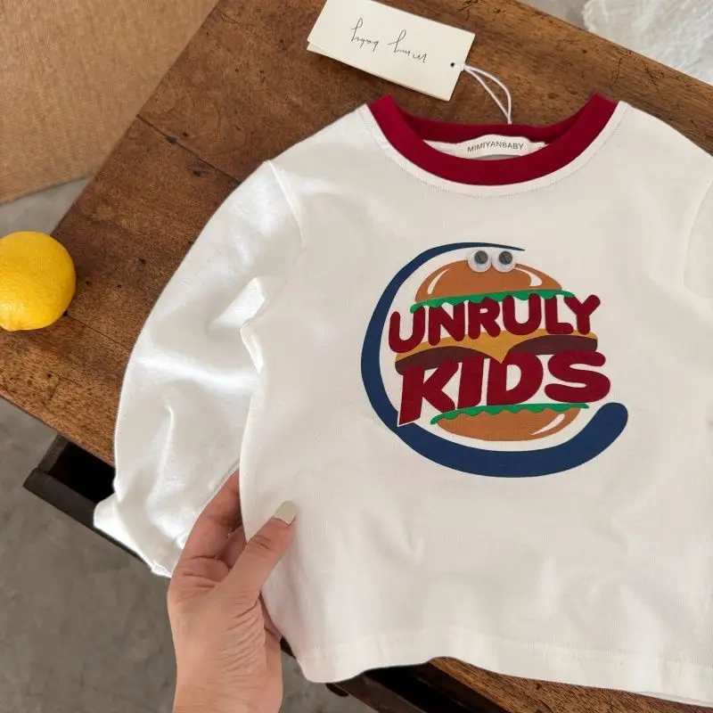 Children's Long Sleeve T-Shirt Cartoon Bottom Boys