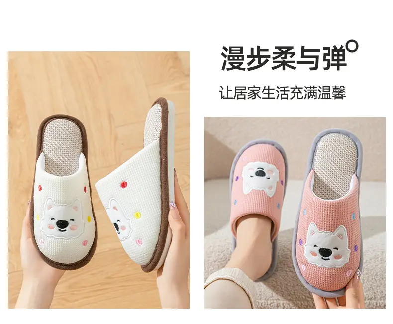Cotton Slippers for Women, Spring, Autumn and Winter Home Use, Indoor Non-Slip Couple Home Warm Winter Cotton and Linen Slippers for Men — feature 14
