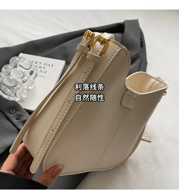 Women Crossbody Bag Brown Leather Wide Strap — feature 8