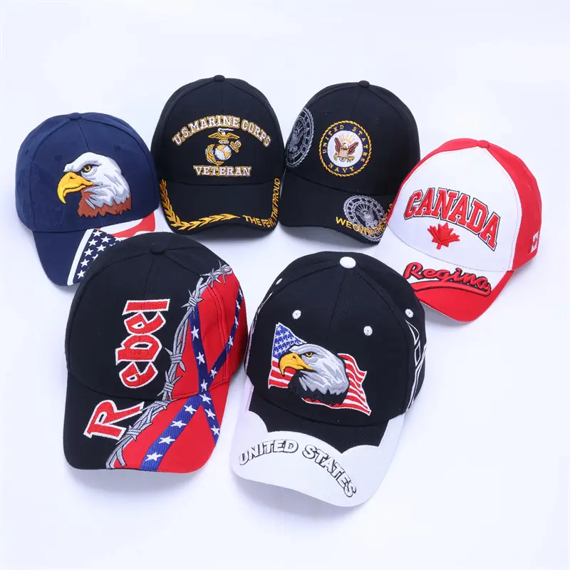 Men Navy Military Embroidered Cap Large — feature 32