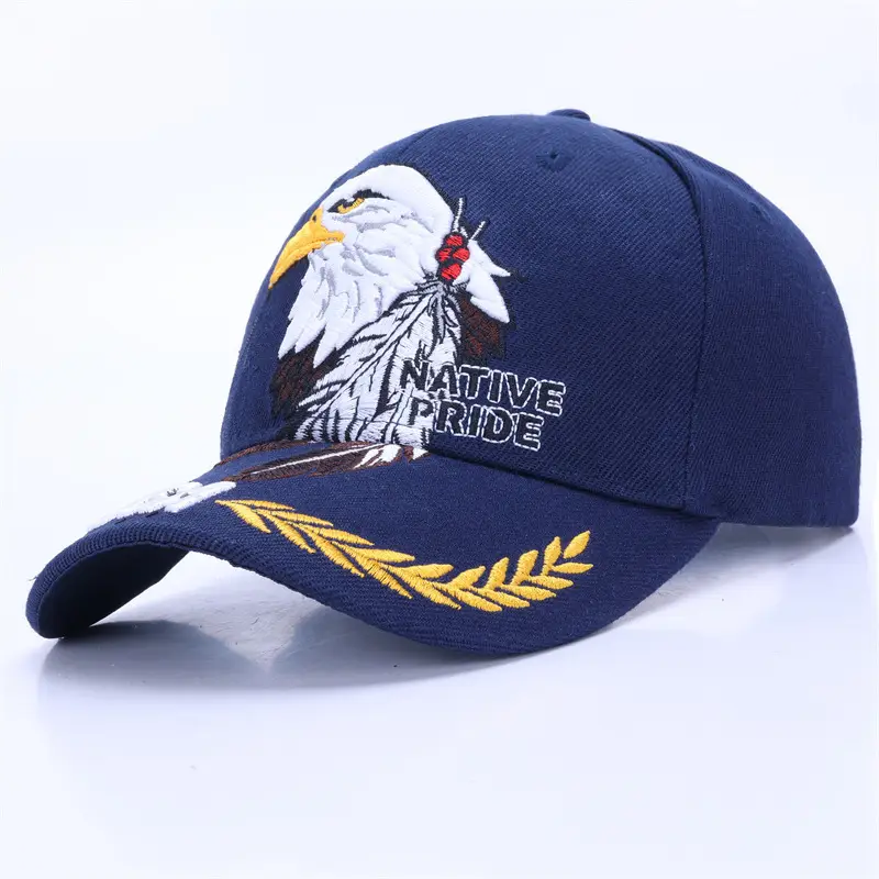 Men Navy Military Embroidered Cap Large - Image 17