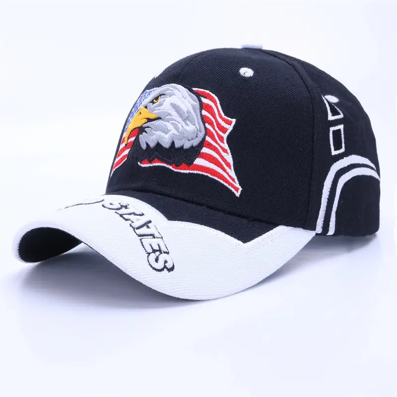 Men Navy Military Embroidered Cap Large - Image 4