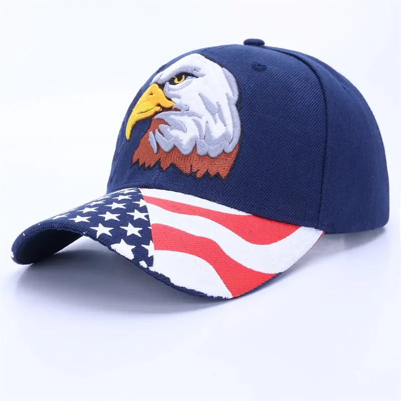 Men Navy Military Embroidered Cap Large - Image 6