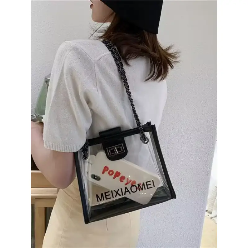 Transparent Korean Style Shoulder Bag for Women - Image 3