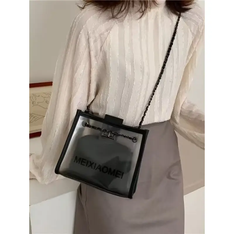 Transparent Korean Style Shoulder Bag for Women - Image 4