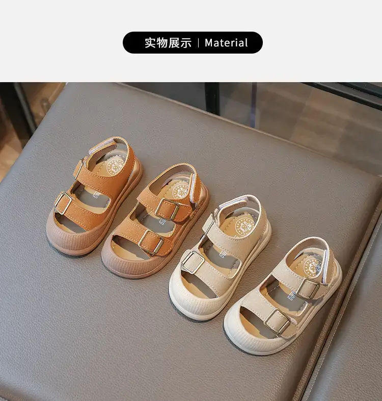 Boys' Closed-Toe Sandals 2025 Summer Tan — feature 6