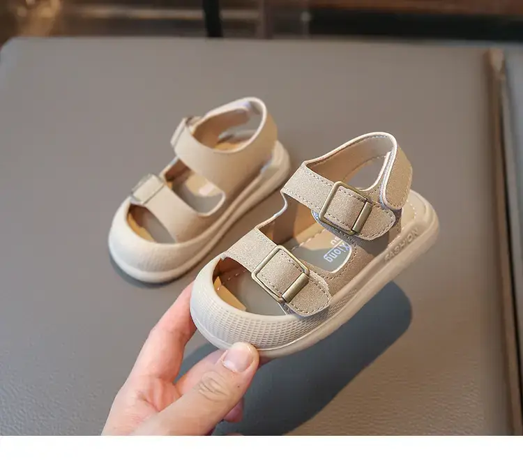 Boys' Closed-Toe Sandals 2025 Summer Tan — feature 9