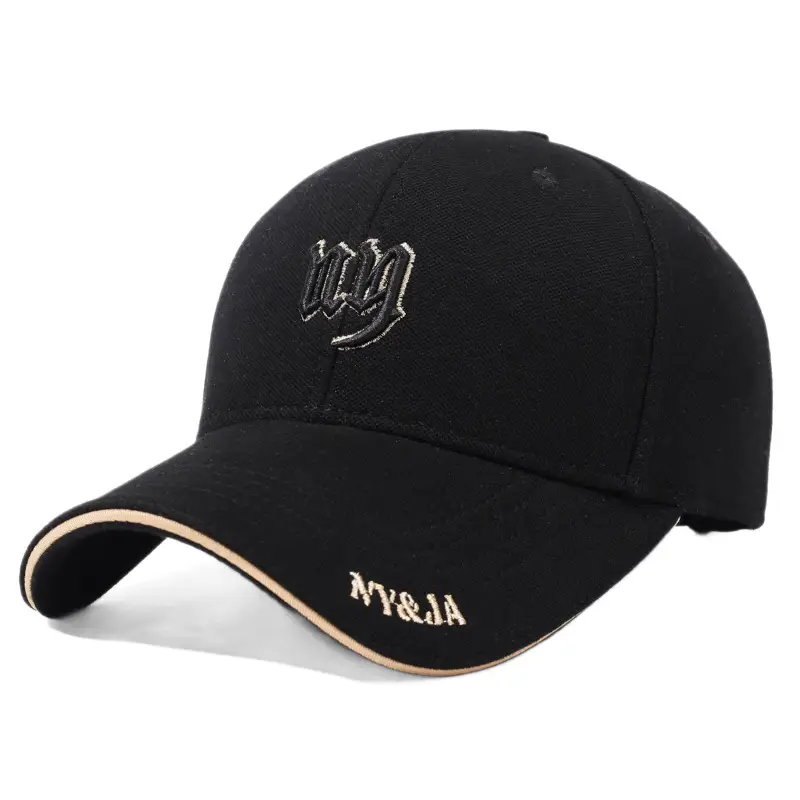 Men Women Black Embroidered MYRA Cap - Image 10