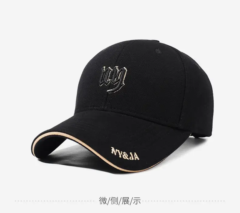 Men Women Black Embroidered MYRA Cap — feature 14