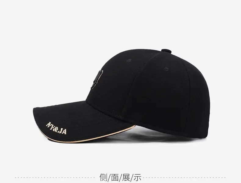 Men Women Black Embroidered MYRA Cap — feature 15