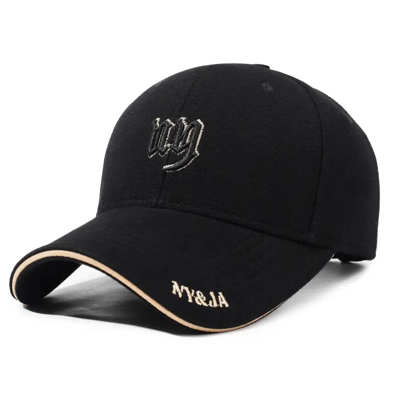 Men Women Black Embroidered MYRA Cap - Image 2