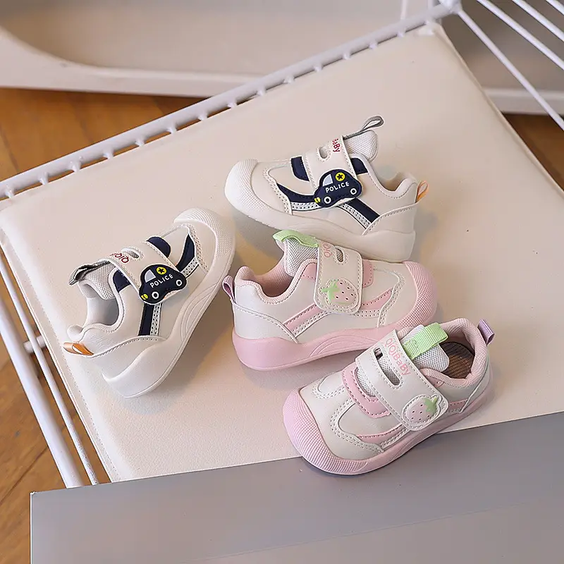 Pink Soft-Soled Toddler Baby Sneakers for Girls