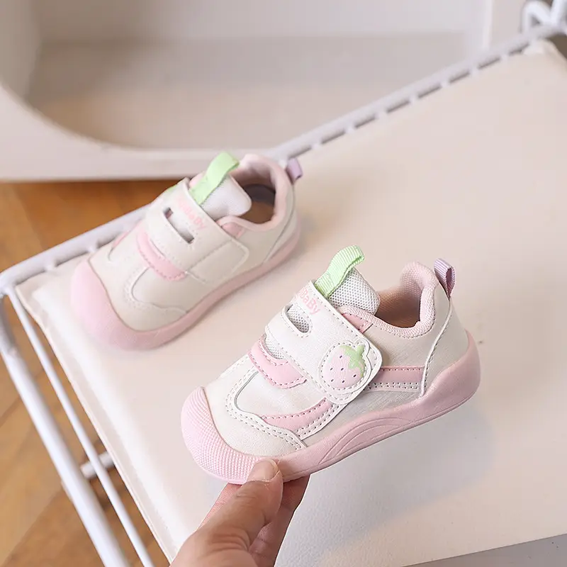Pink Soft-Soled Toddler Baby Sneakers for Girls