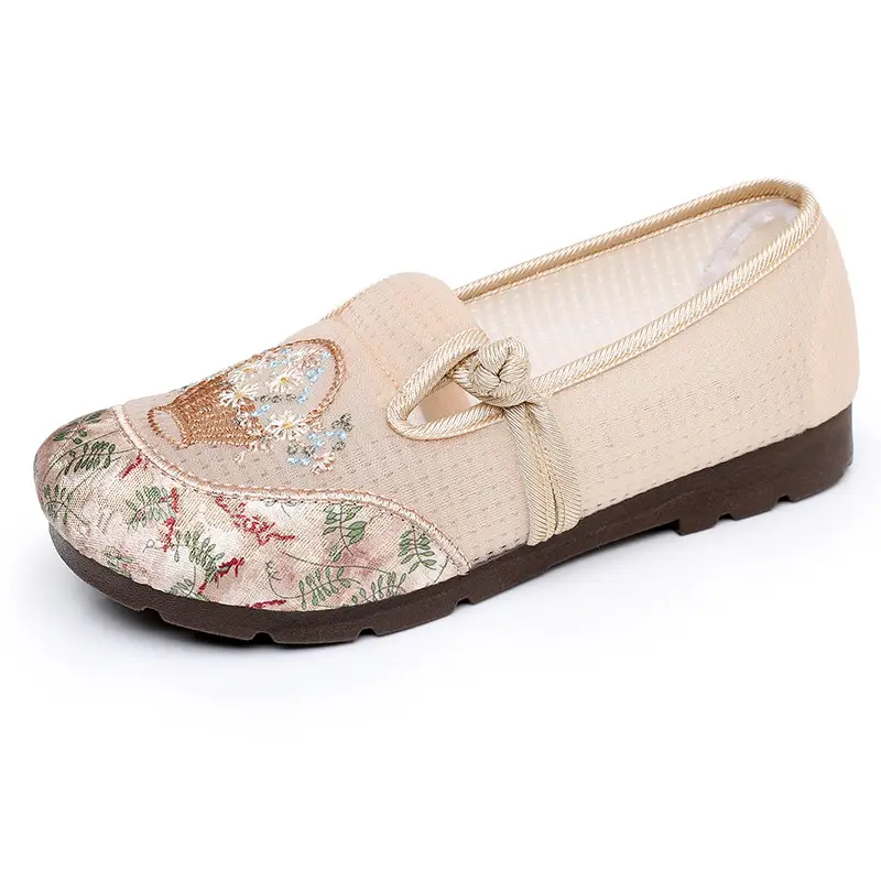 Women Pink Embroidered Slip-On Shoes 2025 Summer - Image 3