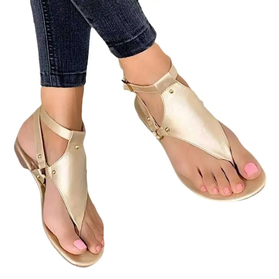 Wish Amazon's New Export Large Size Sandals for Women European and American Flats Thong Flip-Flops Flats Sandals Are Available All Year Round - Image 10