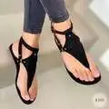 Wish Amazon's New Export Large Size Sandals for Women European and American Flats Thong Flip-Flops Flats Sandals Are Available All Year Round - Image 4