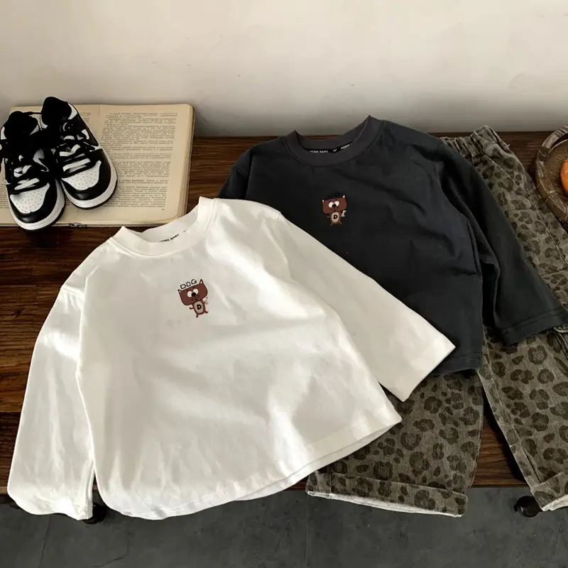 Boys Long Sleeve T-Shirt White Circle Print 2025 — feature 2