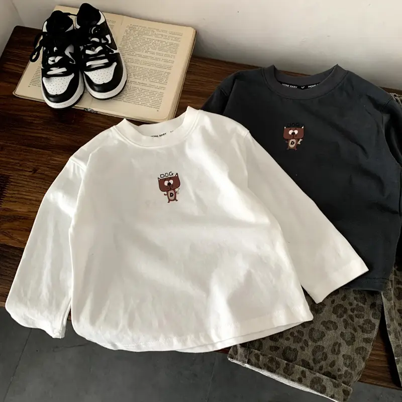 Boys Long Sleeve T-Shirt White Circle Print 2025 — feature 4