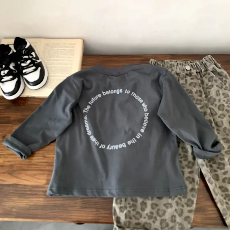 Boys Long Sleeve T-Shirt White Circle Print 2025 — feature 6