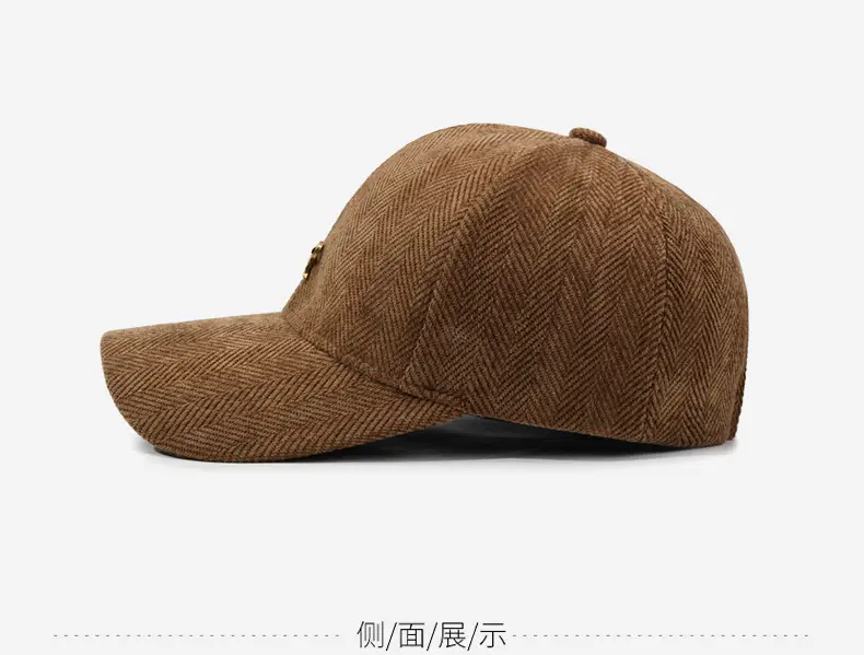 Women's Brown Bowknot Baseball Cap Autumn Winter Warm — feature 10