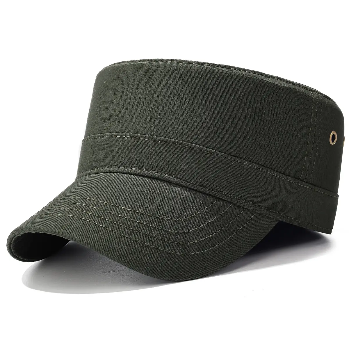 Black Flat Cap with Copper Buckle, Unisex Outdoor Sunshade - Image 10