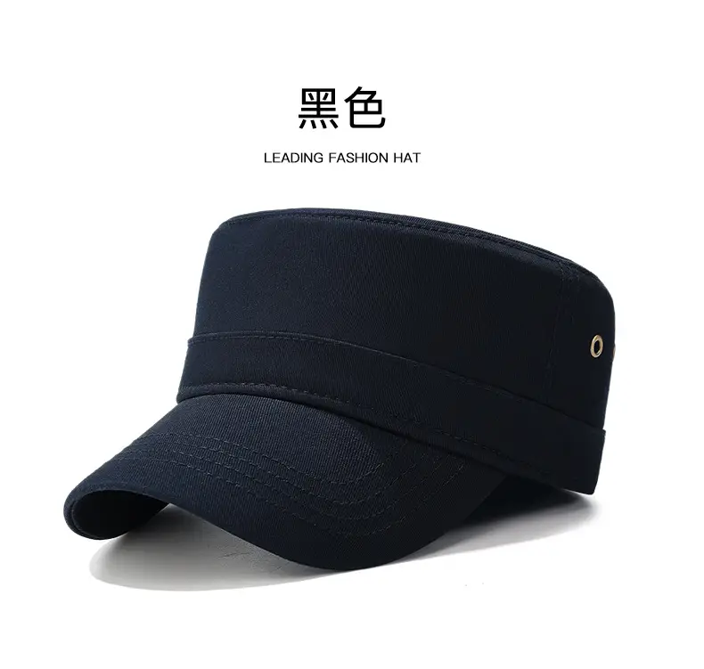 Black Flat Cap with Copper Buckle, Unisex Outdoor Sunshade — feature 15