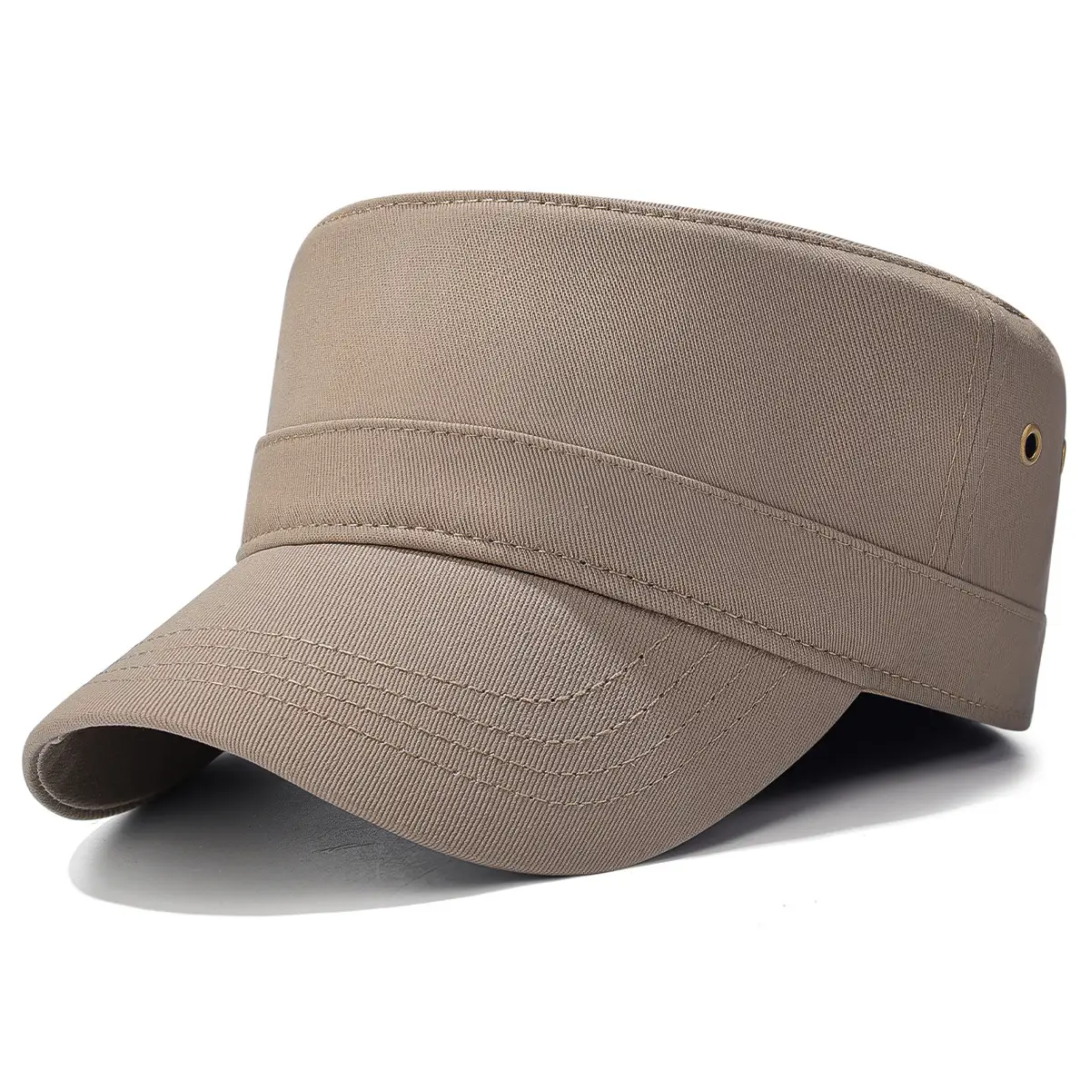 Black Flat Cap with Copper Buckle, Unisex Outdoor Sunshade - Image 4