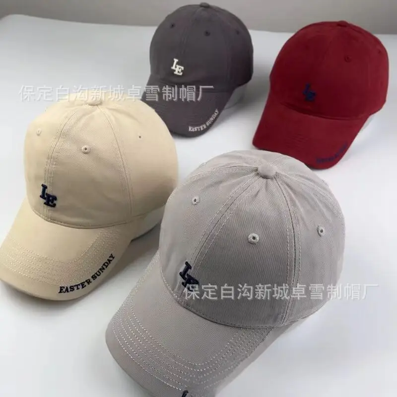 Korean Embroidered R Letter Cap for Women Men Summer Breathable Soft - Image 11
