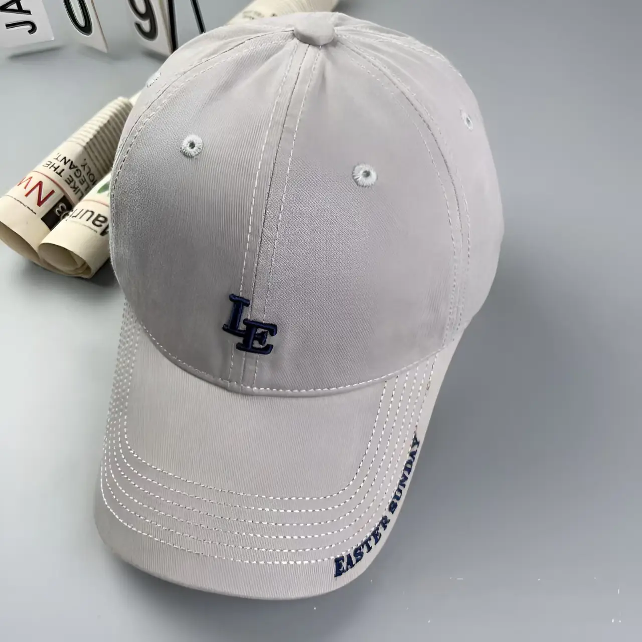 Korean Embroidered R Letter Cap for Women Men Summer Breathable Soft — feature 6