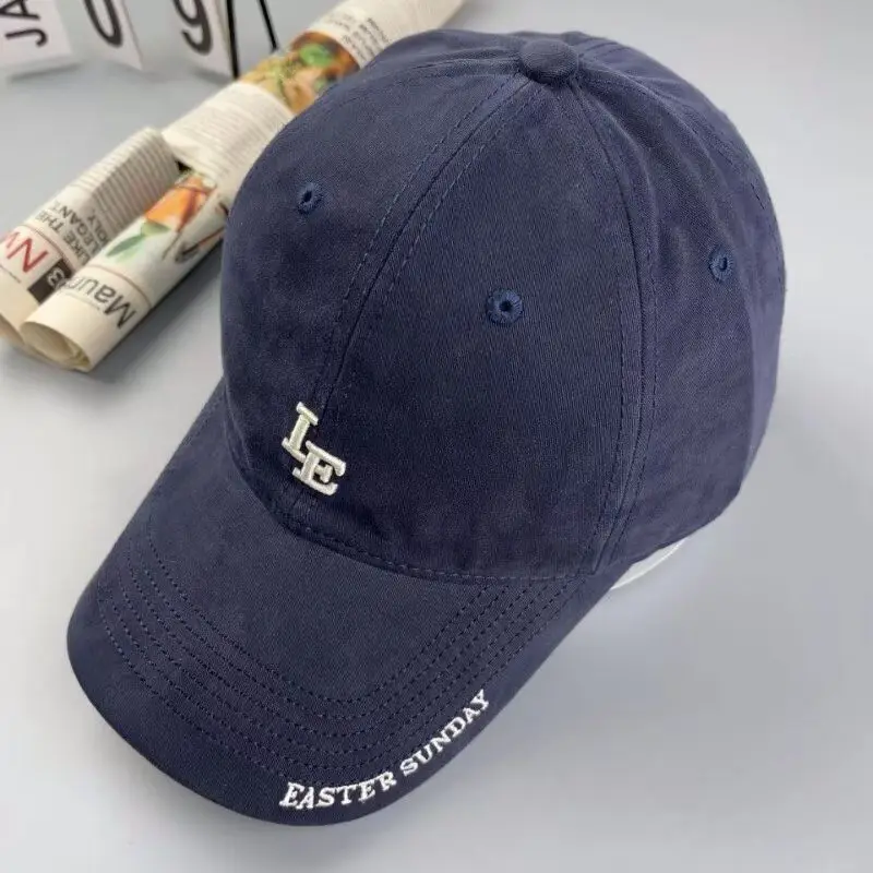 Korean Embroidered R Letter Cap for Women Men Summer Breathable Soft - Image 2