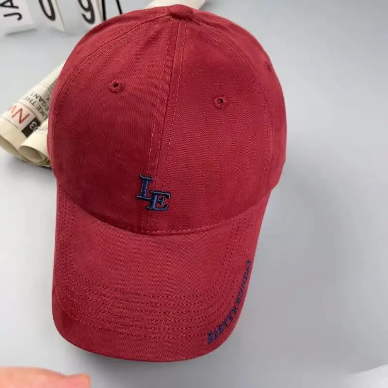 Korean Embroidered R Letter Cap for Women Men Summer Breathable Soft - Image 5