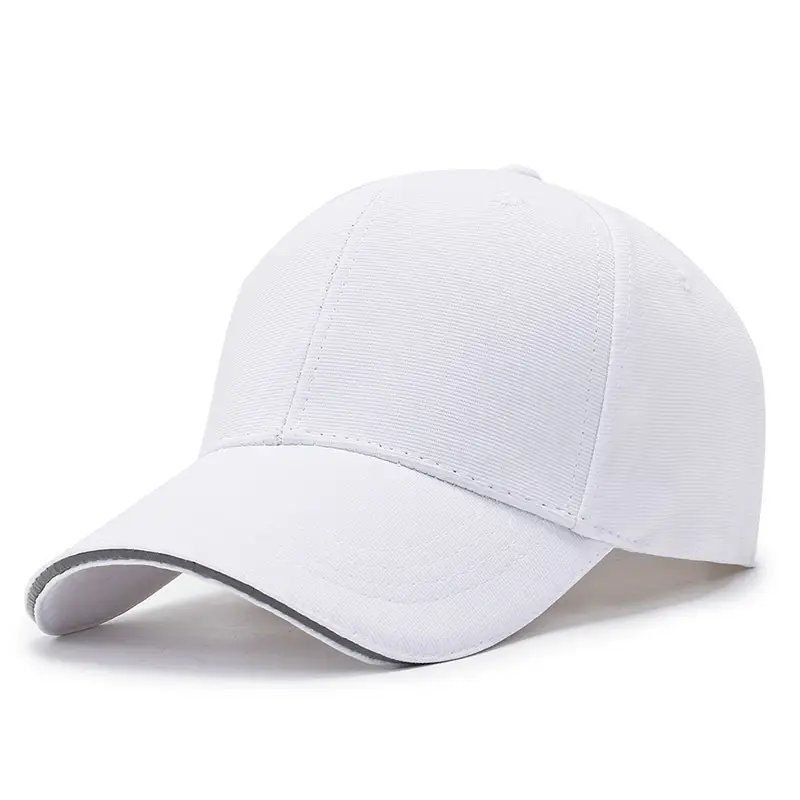 Gray Six-Piece Baseball Cap with Logo Print - Image 11