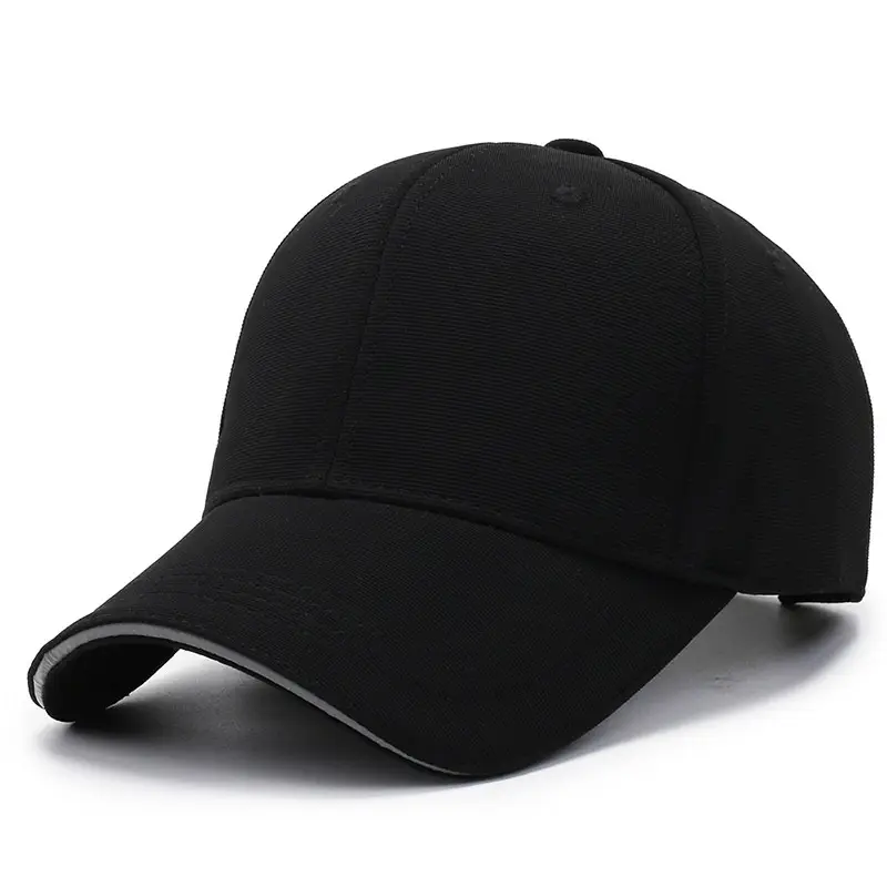 Gray Six-Piece Baseball Cap with Logo Print - Image 8