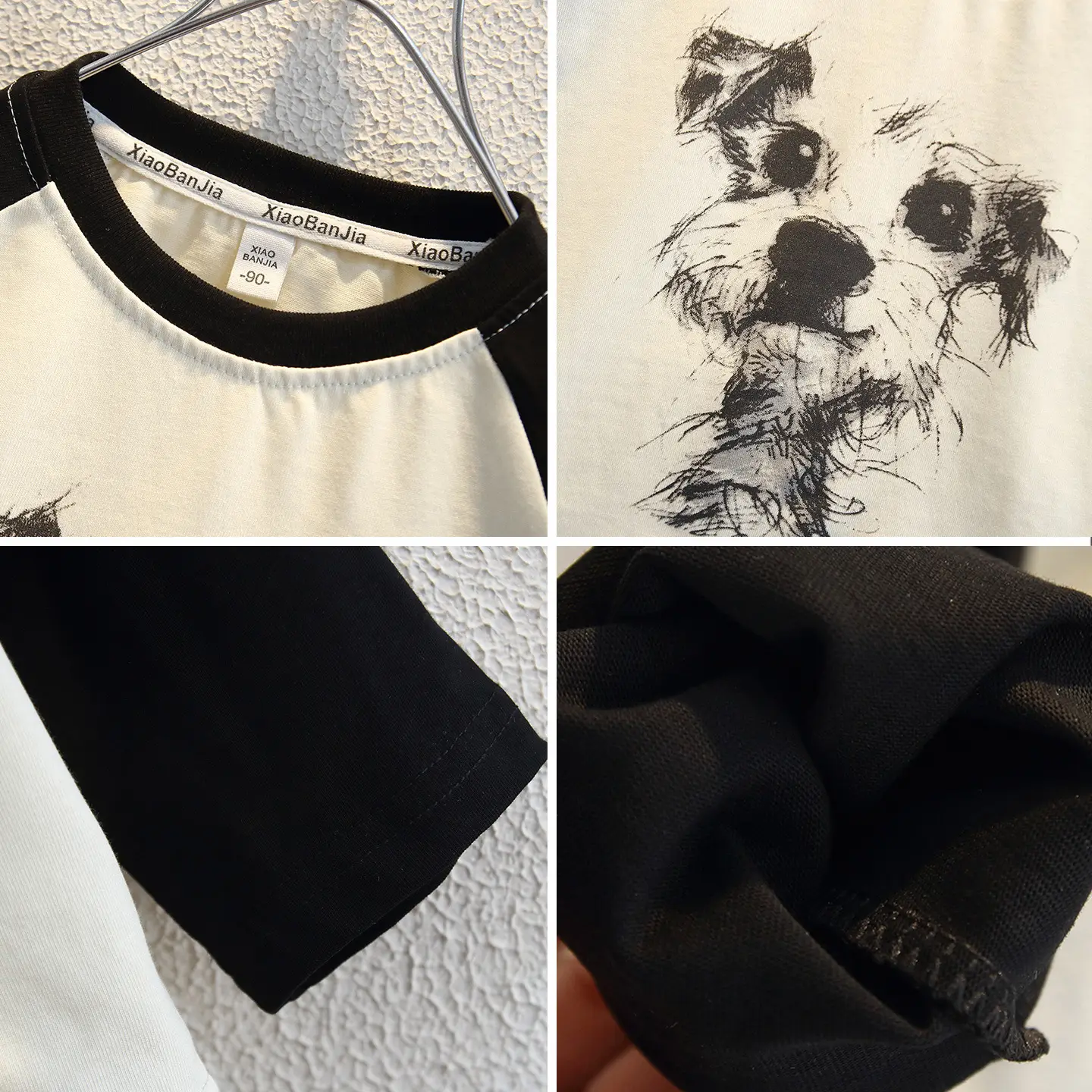 Boys Cotton Raglan Sleeve T-Shirt Cartoon Design Medium - Image 3