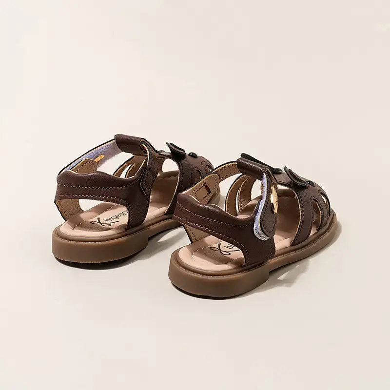 Baby Sandals White Closed-Toe Non-Slip Sole