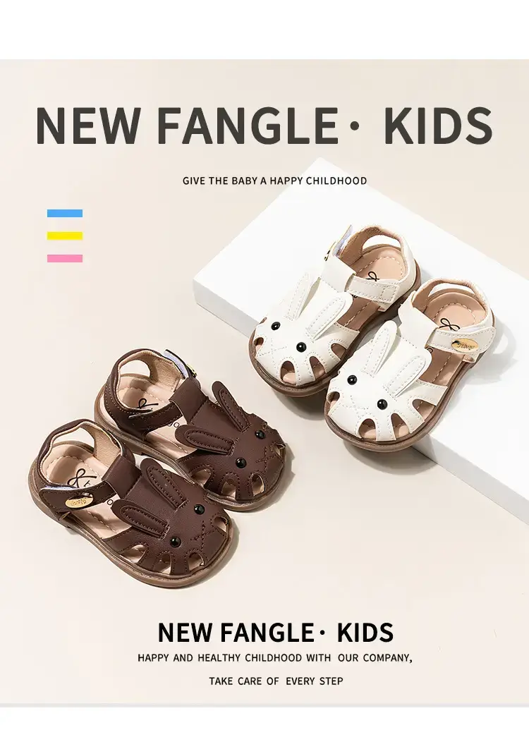 Baby Sandals White Closed-Toe Non-Slip Sole — feature 1