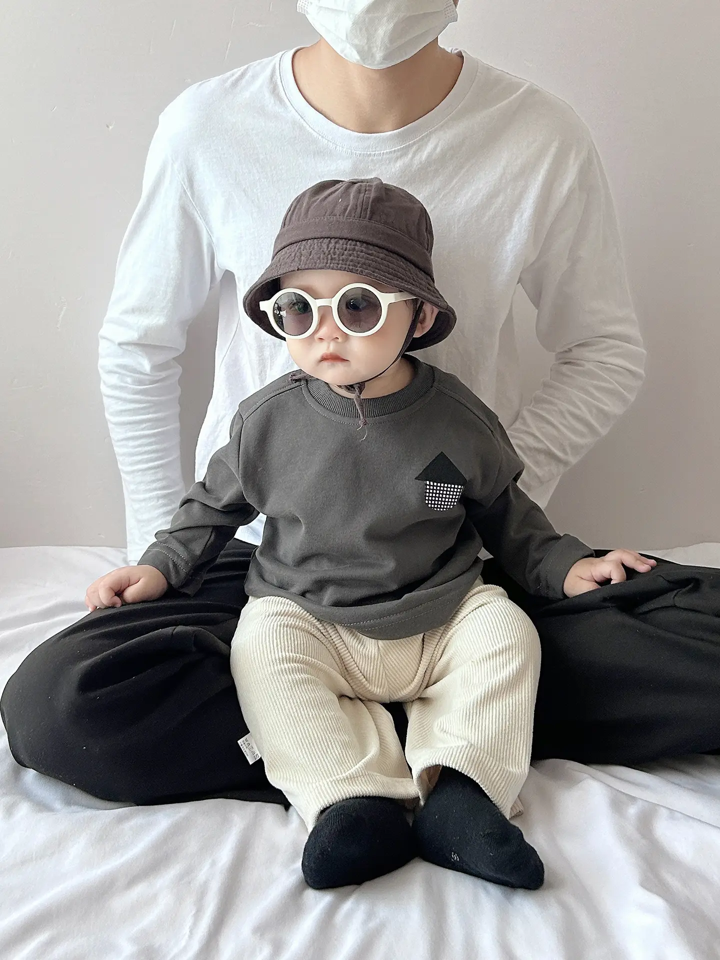 Baby Long Sleeve T-Shirt Cream Korean Style - Image 5