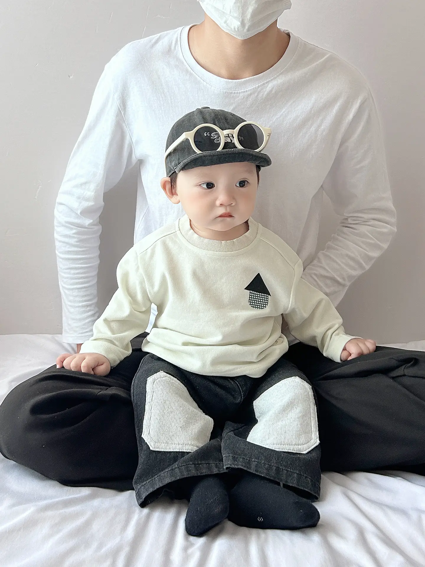 Baby Long Sleeve T-Shirt Cream Korean Style - Image 6