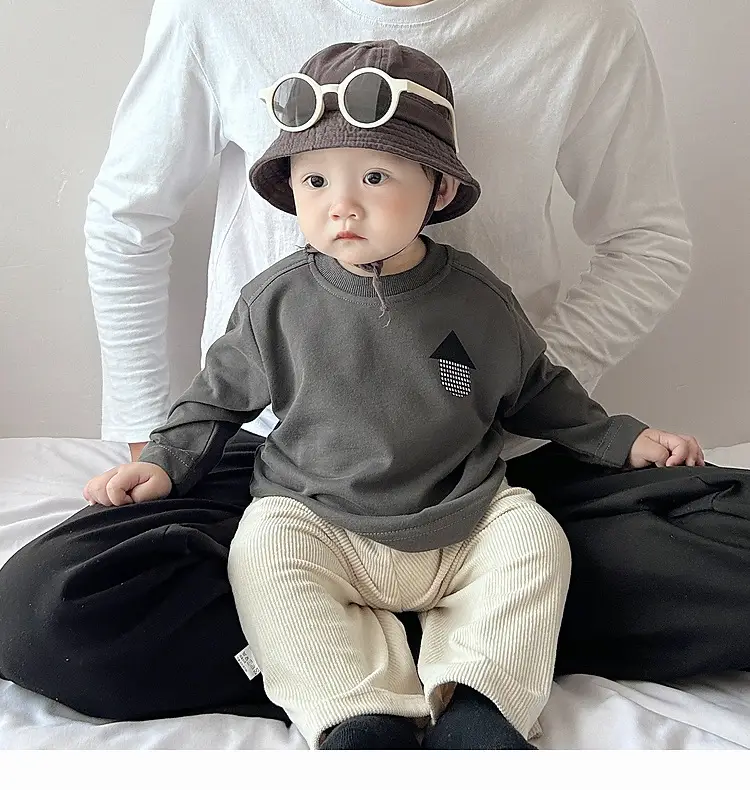 Baby Long Sleeve T-Shirt Cream Korean Style — feature 12