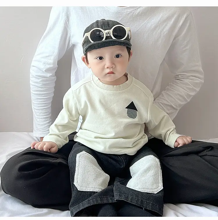 Baby Long Sleeve T-Shirt Cream Korean Style — feature 16