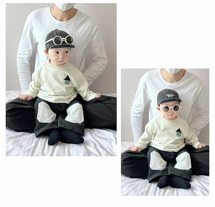 Baby Long Sleeve T-Shirt Cream Korean Style — feature 17