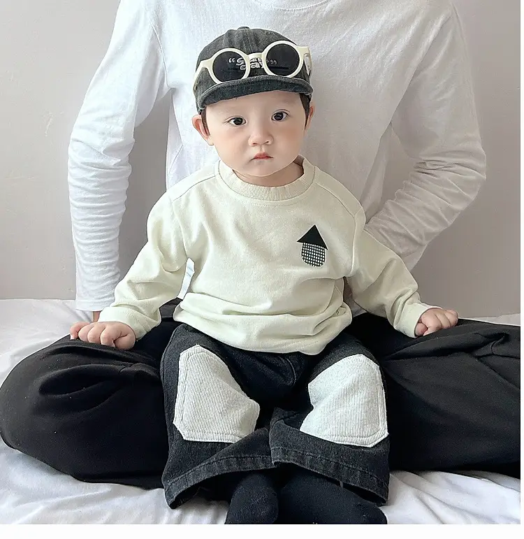 Baby Long Sleeve T-Shirt Cream Korean Style — feature 3