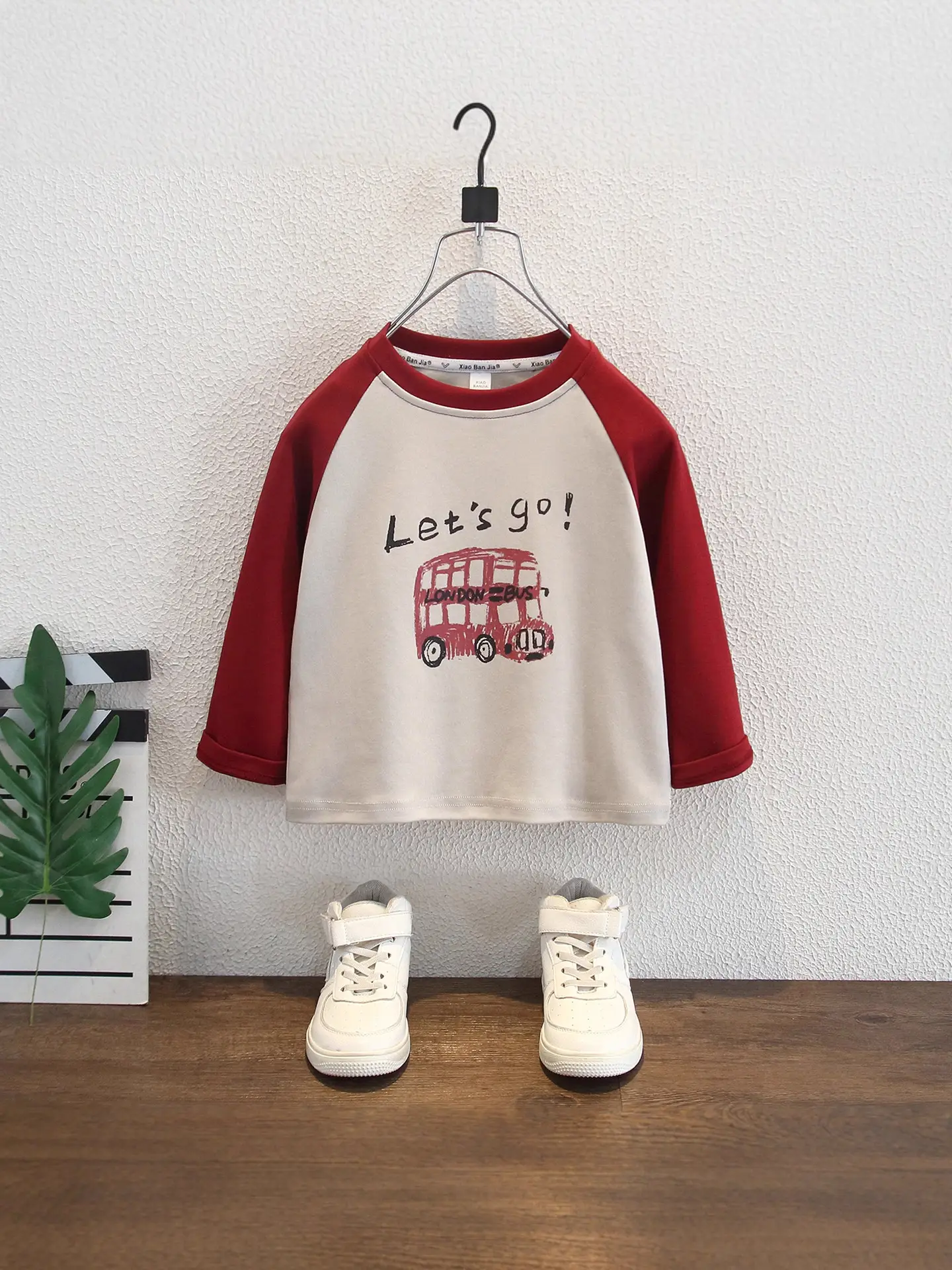 Boys Long Sleeve T-Shirt Red White 2026 New Style - Image 5