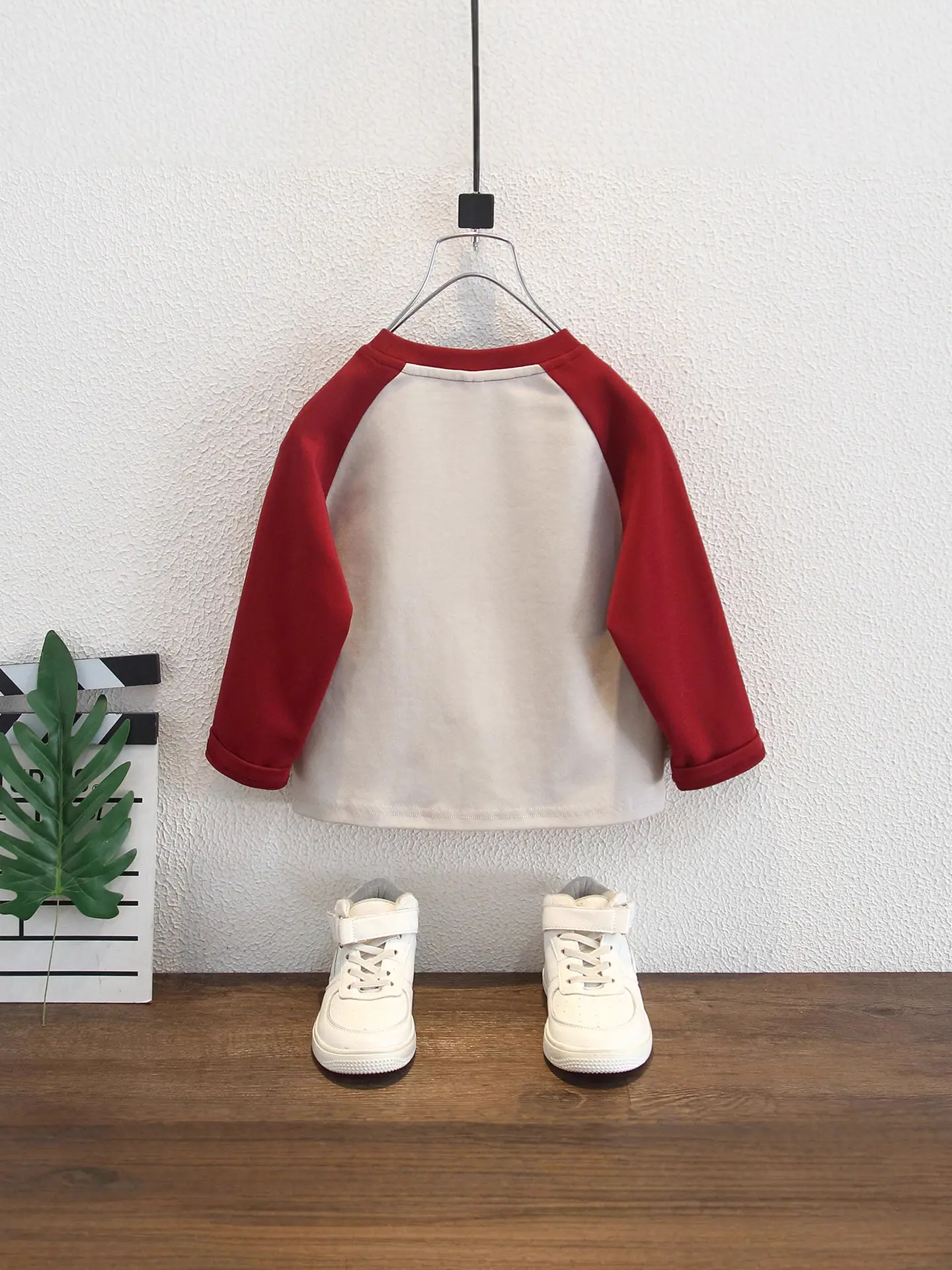 Boys Long Sleeve T-Shirt Red White 2026 New Style - Image 6