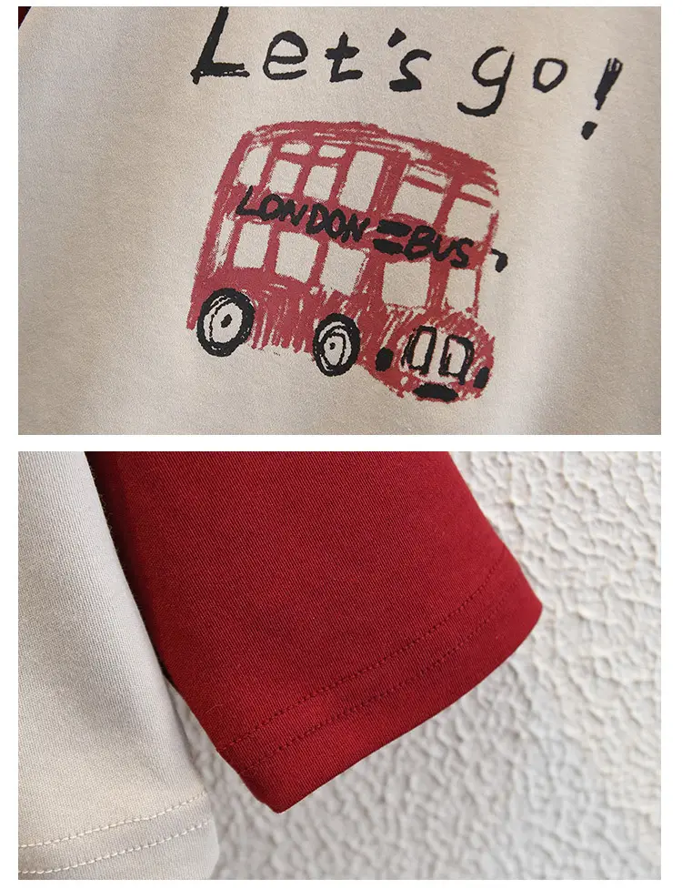 Boys Long Sleeve T-Shirt Red White 2026 New Style — feature 13